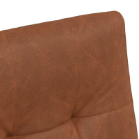 Produktbild för Matstolar med hjul 2 pcs Brun 58 x 67 x 97 cm Konstläder