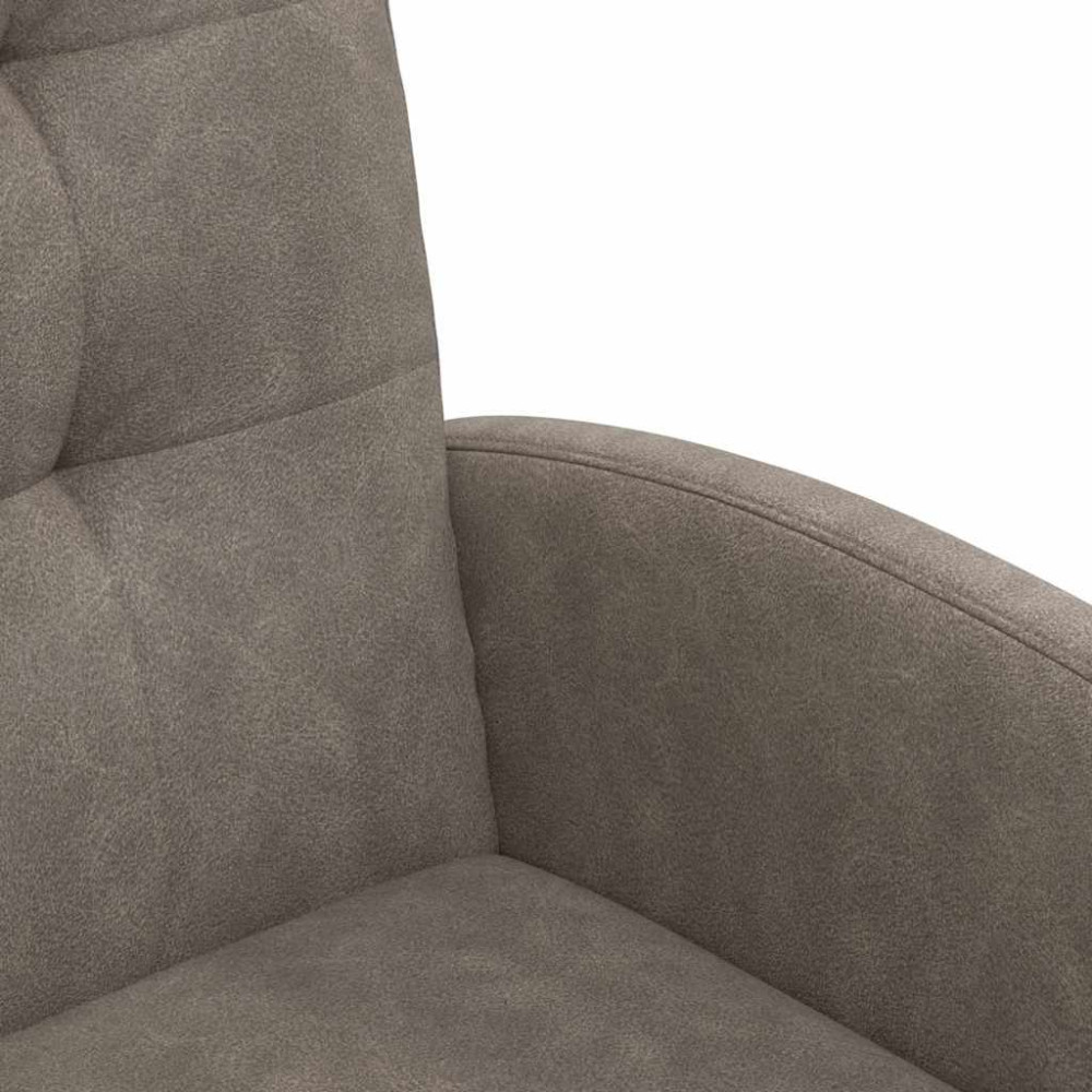 Produktbild för Matstolar med hjul 2 pcs Grå 58 x 67 x 97 cm Konstläder