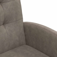 Produktbild för Matstolar med hjul 2 pcs Grå 58 x 67 x 97 cm Konstläder