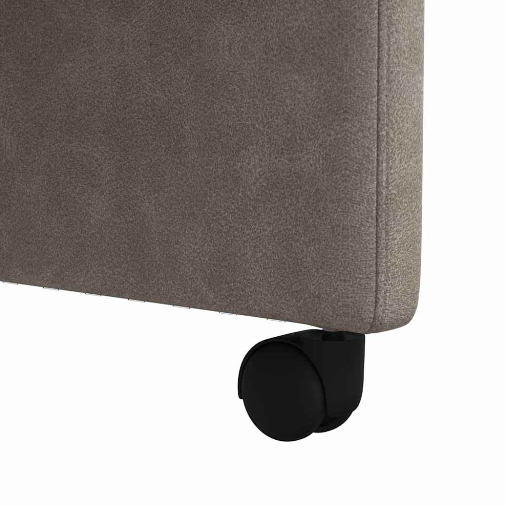 Produktbild för Matstolar med hjul 2 pcs Grå 58 x 67 x 97 cm Konstläder