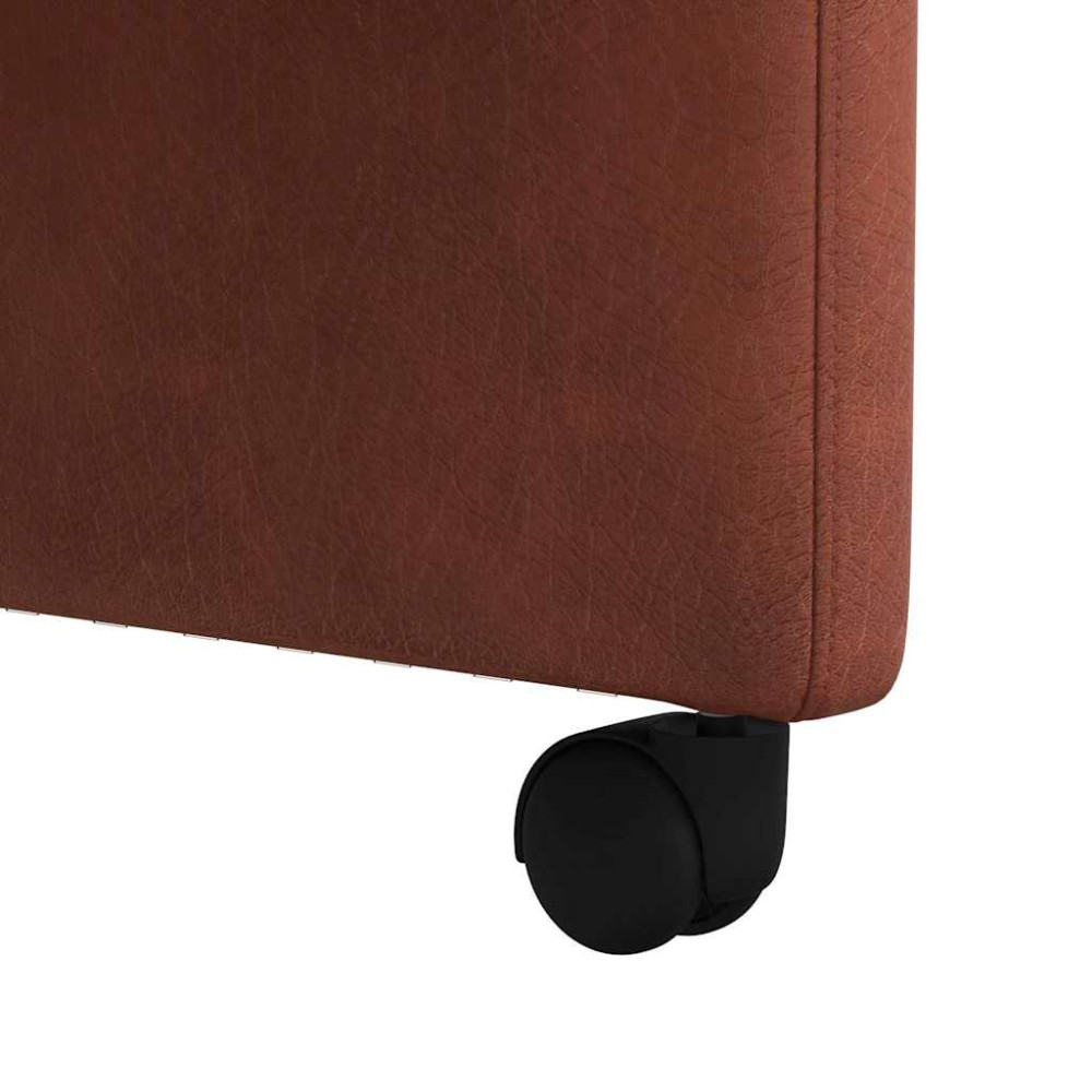 Produktbild för Matstolar med hjul med hjul 2 pcs Skinande brun 58 x 67 x 97 cm