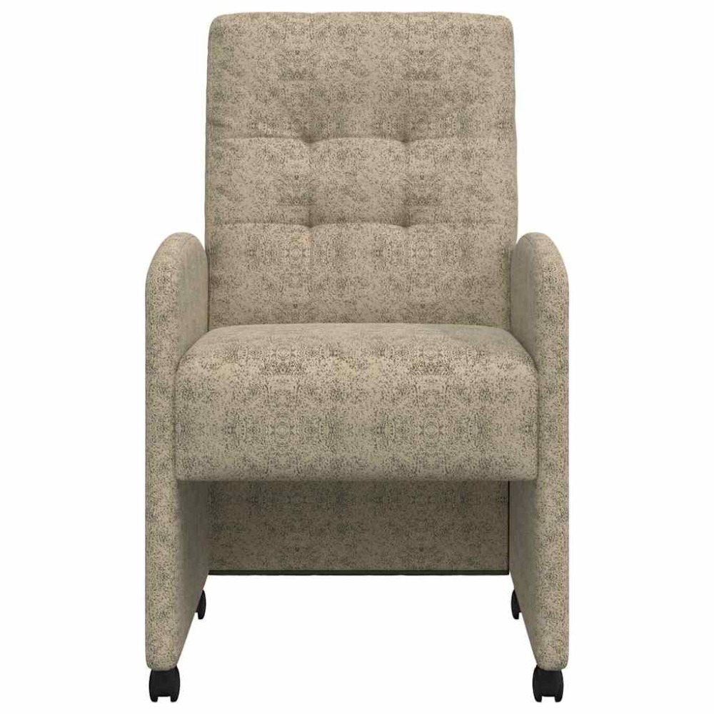 Produktbild för Matstolar med hjul med hjul 2 pcs Ljusgrå 58 x 67 x 97 cm