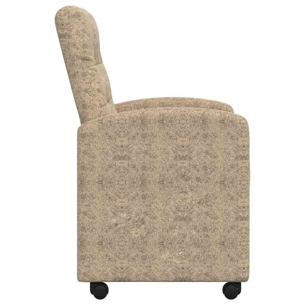 Produktbild för Matstolar med hjul med hjul 2 pcs Ljusgrå 58 x 67 x 97 cm