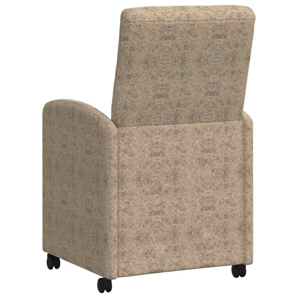 Produktbild för Matstolar med hjul med hjul 2 pcs Ljusgrå 58 x 67 x 97 cm
