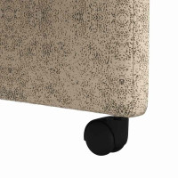 Produktbild för Matstolar med hjul med hjul 2 pcs Ljusgrå 58 x 67 x 97 cm