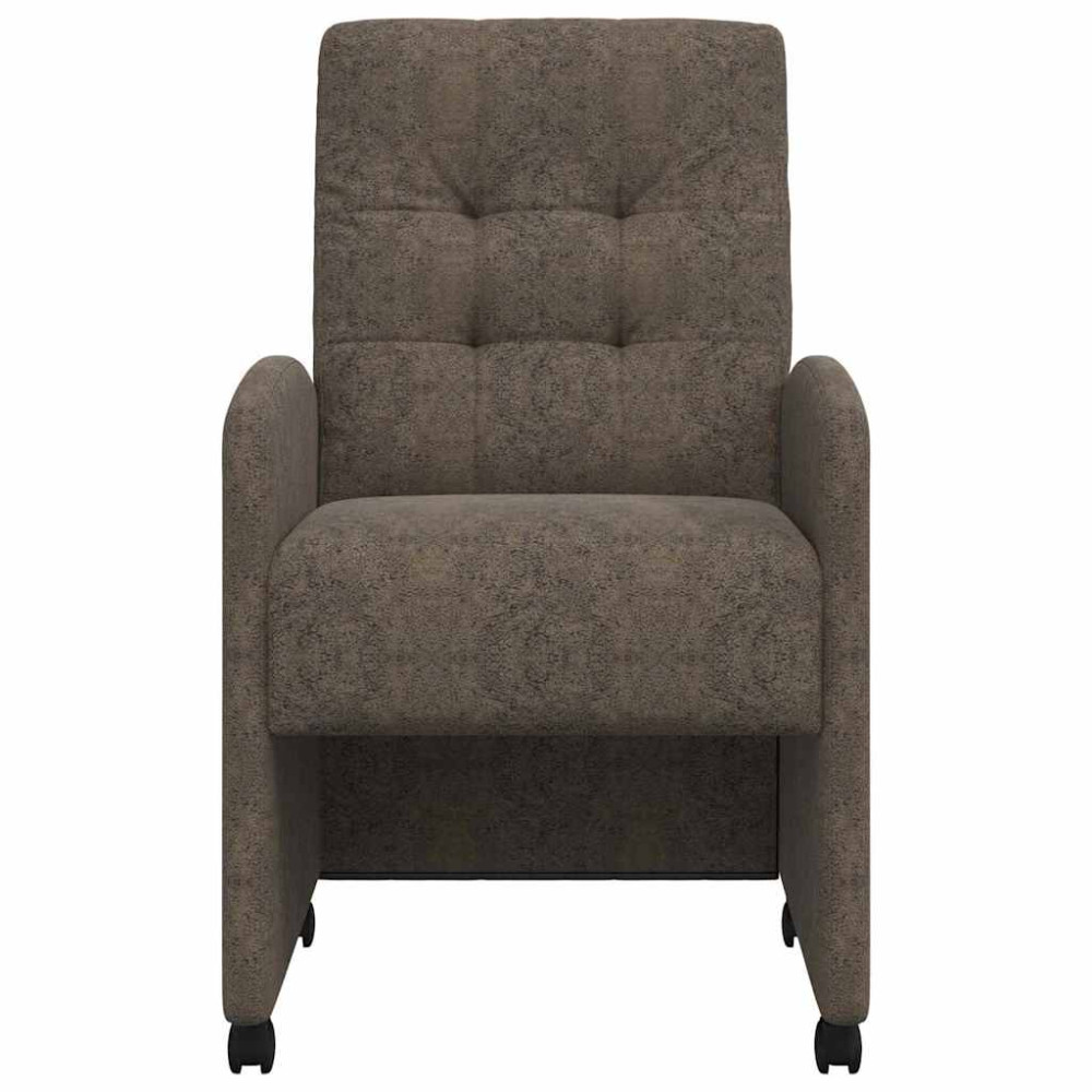 Produktbild för Matstolar med hjul med hjul 2 pcs Mörkgrå 58 x 67 x 97 cm