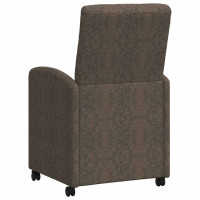 Produktbild för Matstolar med hjul med hjul 2 pcs Mörkgrå 58 x 67 x 97 cm