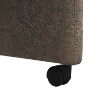 Produktbild för Matstolar med hjul med hjul 2 pcs Mörkgrå 58 x 67 x 97 cm