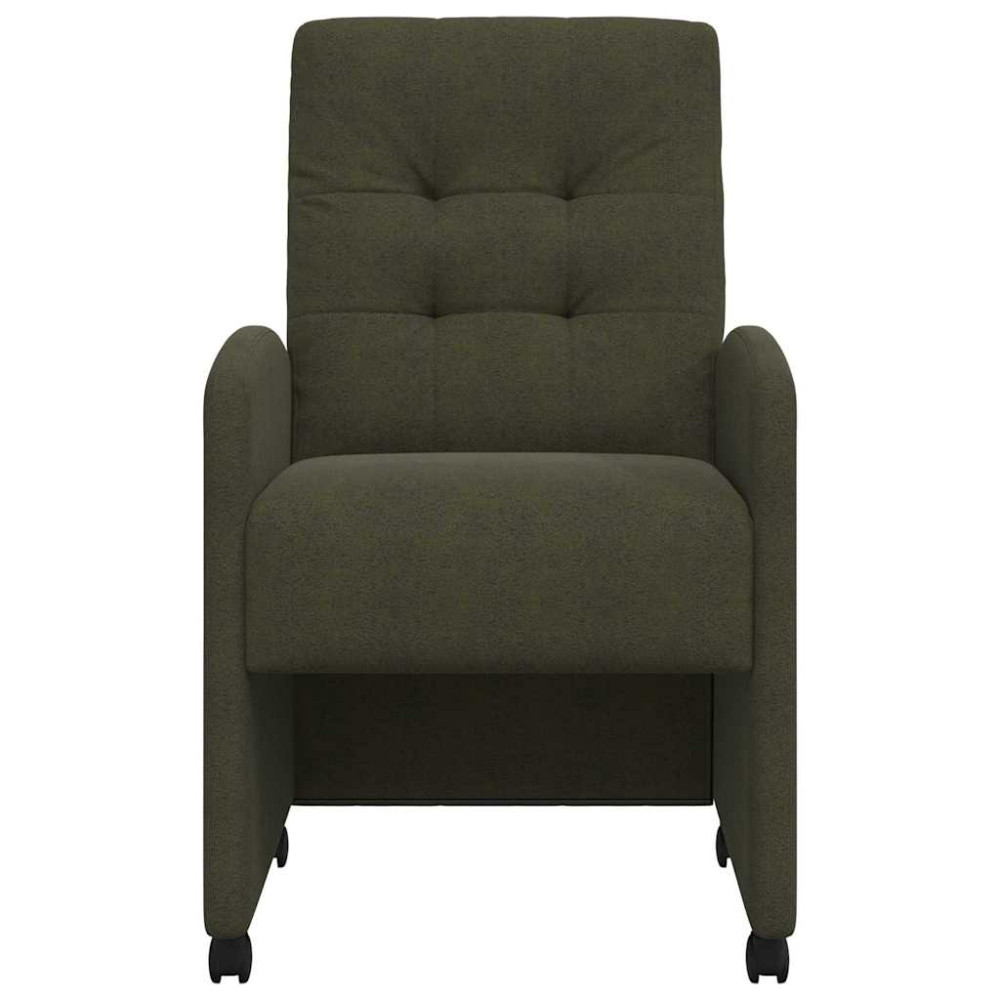 Produktbild för Matstolar med hjul med hjul 2 pcs Armégrön 58 x 67 x 97 cm