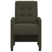 Produktbild för Matstolar med hjul med hjul 2 pcs Armégrön 58 x 67 x 97 cm