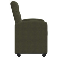 Produktbild för Matstolar med hjul med hjul 2 pcs Armégrön 58 x 67 x 97 cm
