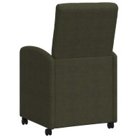 Produktbild för Matstolar med hjul med hjul 2 pcs Armégrön 58 x 67 x 97 cm