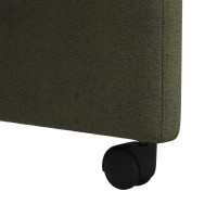Produktbild för Matstolar med hjul med hjul 2 pcs Armégrön 58 x 67 x 97 cm
