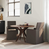 Produktbild för Matstolar med hjul 2 pcs Mörkgrå 57 x 67 x 95 cm Linne