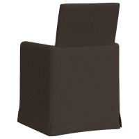 Produktbild för Matstolar med hjul 2 pcs Mörkgrå 57 x 67 x 95 cm Linne
