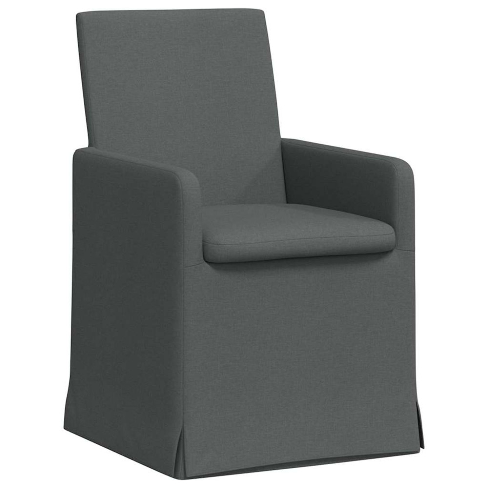 Produktbild för Matstolar 2 pcs Mörkgrå 57 x 67 x 95 cm tyg