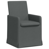 Produktbild för Matstolar 2 pcs Mörkgrå 57 x 67 x 95 cm tyg