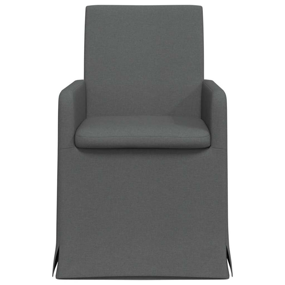 Produktbild för Matstolar 2 pcs Mörkgrå 57 x 67 x 95 cm tyg