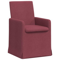 Produktbild för Matstolar 2 pcs Vinröd 57 x 67 x 95 cm tyg