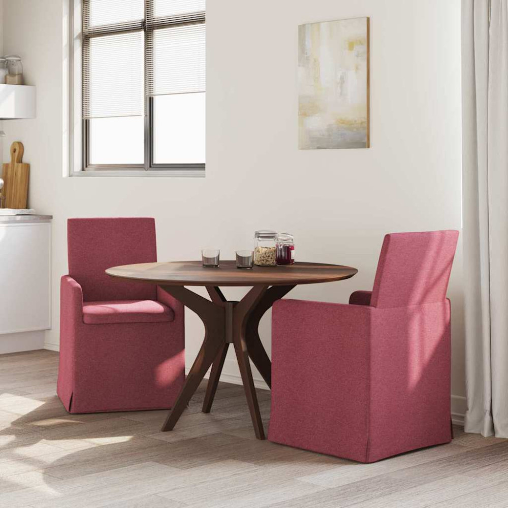 Produktbild för Matstolar 2 pcs Vinröd 57 x 67 x 95 cm tyg
