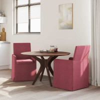 Produktbild för Matstolar 2 pcs Vinröd 57 x 67 x 95 cm tyg