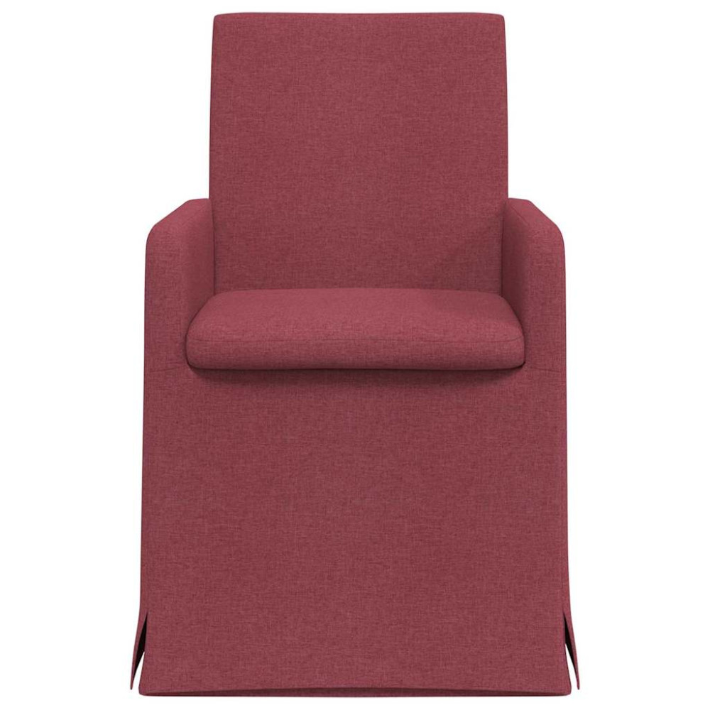 Produktbild för Matstolar 2 pcs Vinröd 57 x 67 x 95 cm tyg