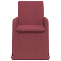 Produktbild för Matstolar 2 pcs Vinröd 57 x 67 x 95 cm tyg