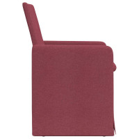Produktbild för Matstolar 2 pcs Vinröd 57 x 67 x 95 cm tyg