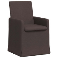 Produktbild för Matstolar 2 pcs Mörkbrun 57 x 67 x 95 cm tyg