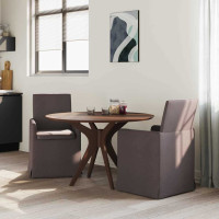 Produktbild för Matstolar 2 pcs Mörkbrun 57 x 67 x 95 cm tyg