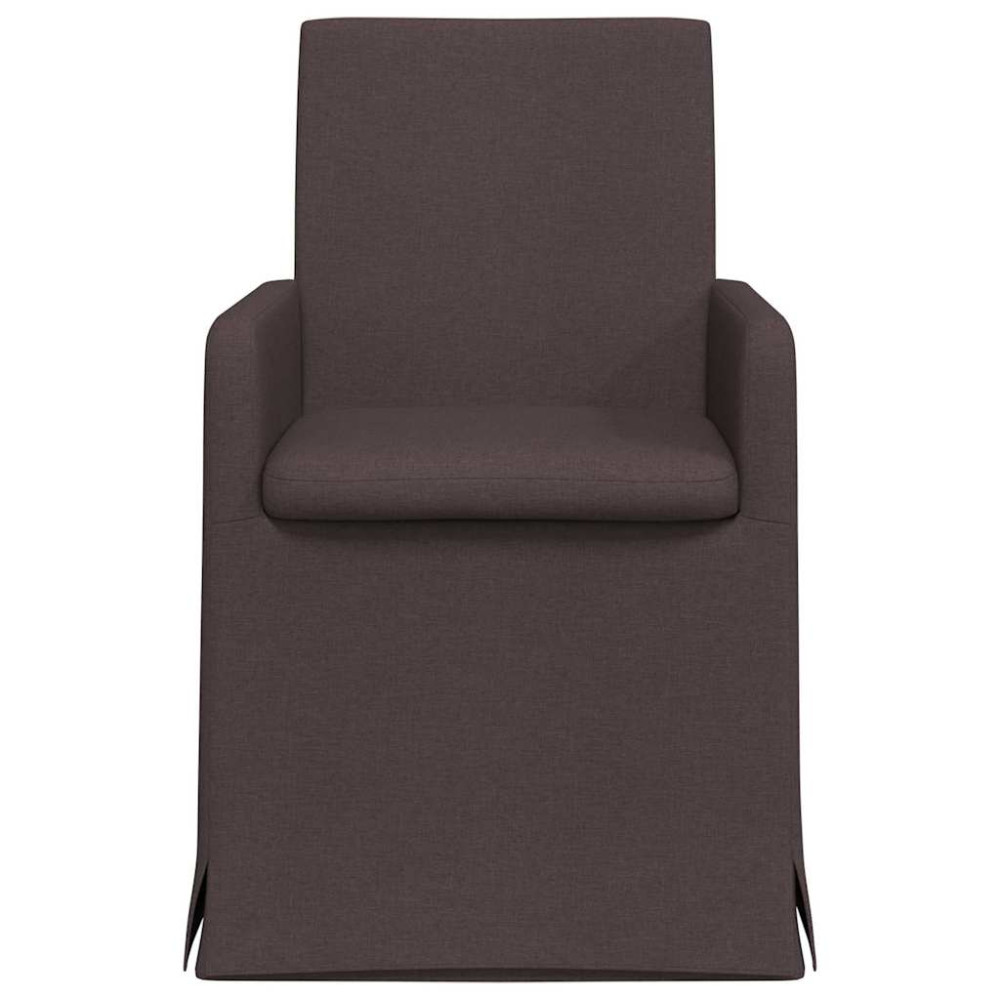 Produktbild för Matstolar 2 pcs Mörkbrun 57 x 67 x 95 cm tyg
