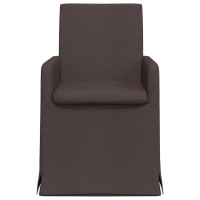 Produktbild för Matstolar 2 pcs Mörkbrun 57 x 67 x 95 cm tyg