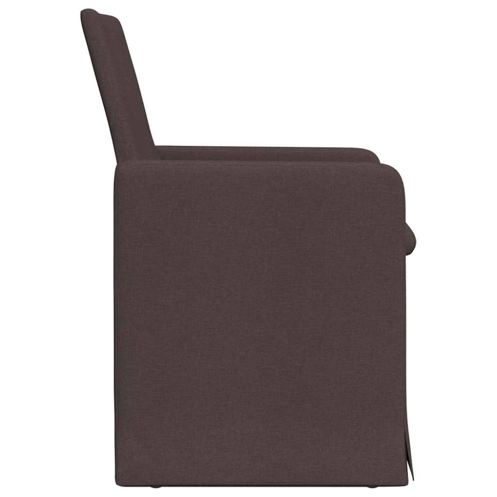 Produktbild för Matstolar 2 pcs Mörkbrun 57 x 67 x 95 cm tyg