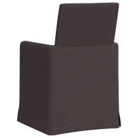 Produktbild för Matstolar 2 pcs Mörkbrun 57 x 67 x 95 cm tyg