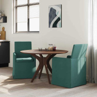 Produktbild för Matstolar 2 pcs Mörkgrön 57 x 67 x 95 cm tyg