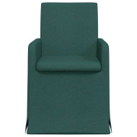 Produktbild för Matstolar 2 pcs Mörkgrön 57 x 67 x 95 cm tyg