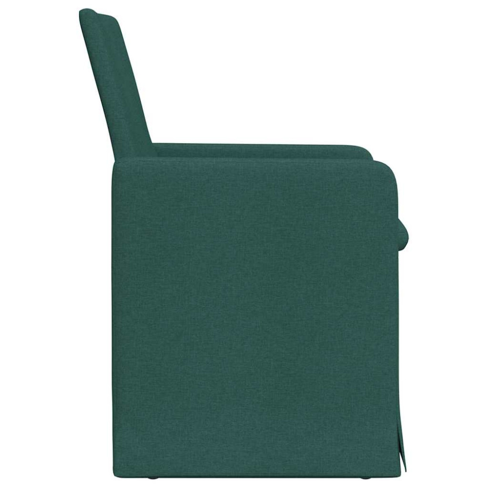 Produktbild för Matstolar 2 pcs Mörkgrön 57 x 67 x 95 cm tyg