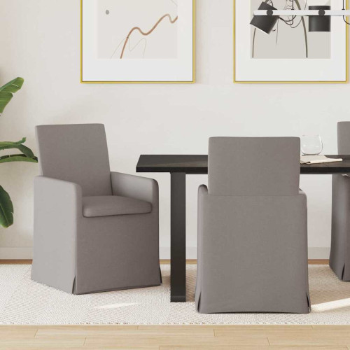 vidaXL Matstolar 2 pcs Taupe 57 x 67 x 95 cm tyg