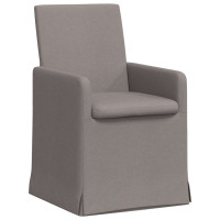 Produktbild för Matstolar 2 pcs Taupe 57 x 67 x 95 cm tyg