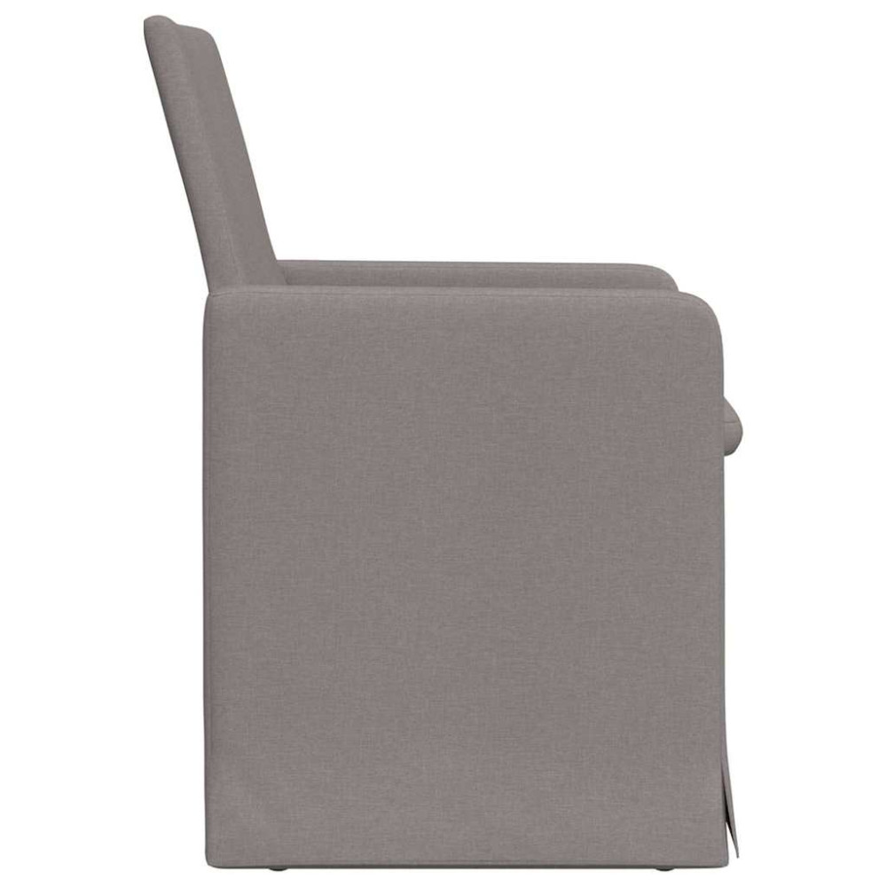 Produktbild för Matstolar 2 pcs Taupe 57 x 67 x 95 cm tyg