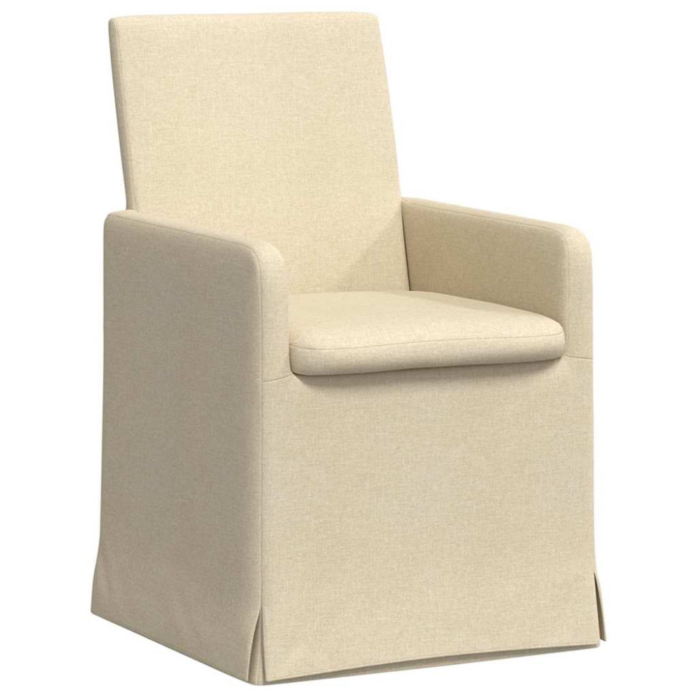 Produktbild för Matstolar 2 pcs Kräm 57 x 67 x 95 cm tyg