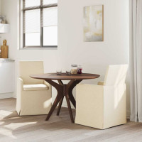 Produktbild för Matstolar 2 pcs Kräm 57 x 67 x 95 cm tyg