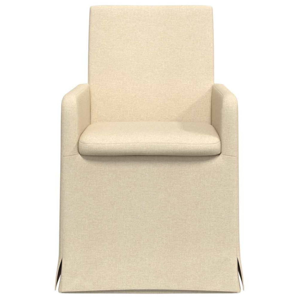 Produktbild för Matstolar 2 pcs Kräm 57 x 67 x 95 cm tyg