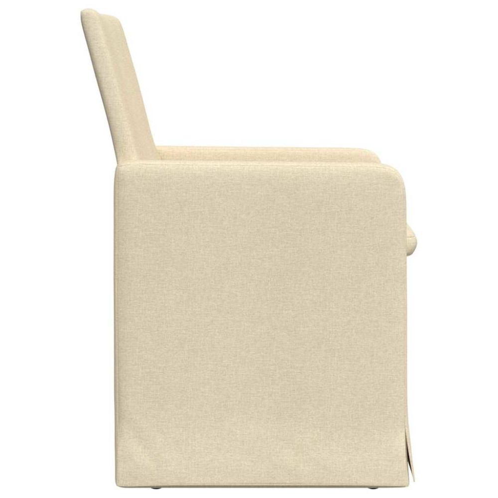 Produktbild för Matstolar 2 pcs Kräm 57 x 67 x 95 cm tyg