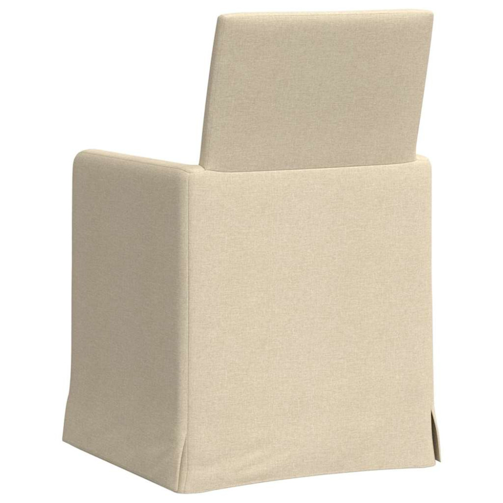 Produktbild för Matstolar 2 pcs Kräm 57 x 67 x 95 cm tyg