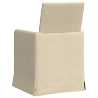 Produktbild för Matstolar 2 pcs Kräm 57 x 67 x 95 cm tyg