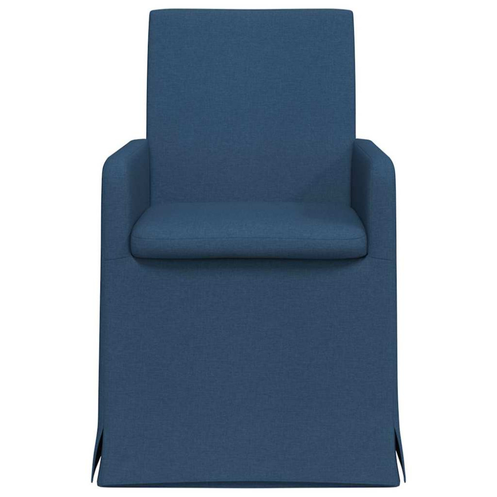 Produktbild för Matstolar 2 pcs Blå 57 x 67 x 95 cm tyg
