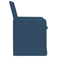 Produktbild för Matstolar 2 pcs Blå 57 x 67 x 95 cm tyg