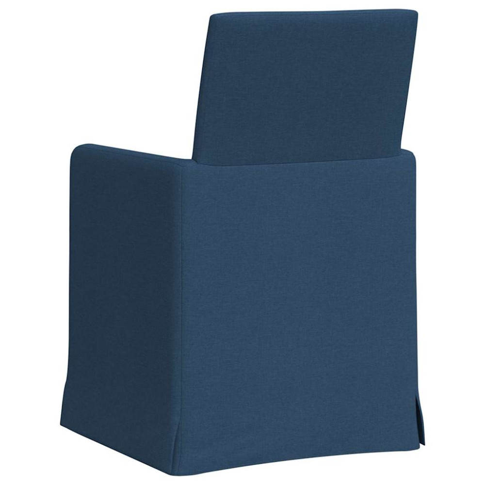 Produktbild för Matstolar 2 pcs Blå 57 x 67 x 95 cm tyg