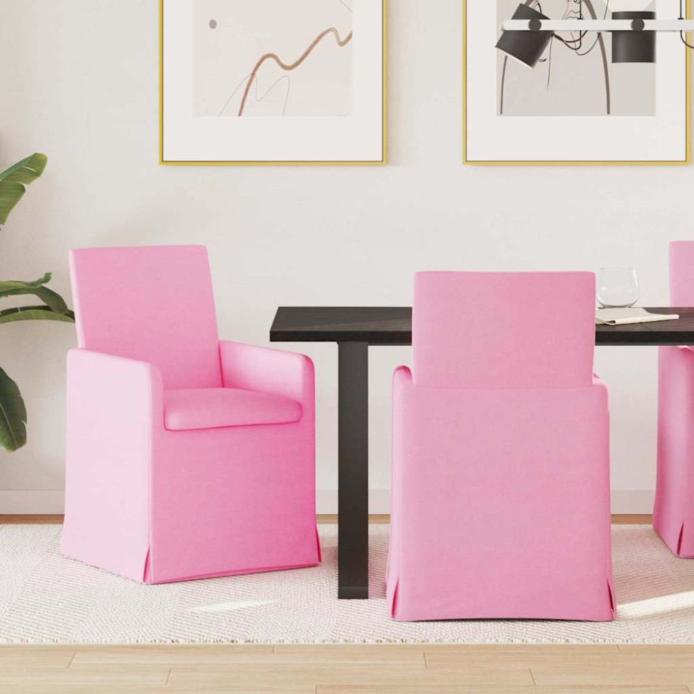 Produktbild för Matstolar 2 pcs Rosa 57 x 67 x 95 cm tyg